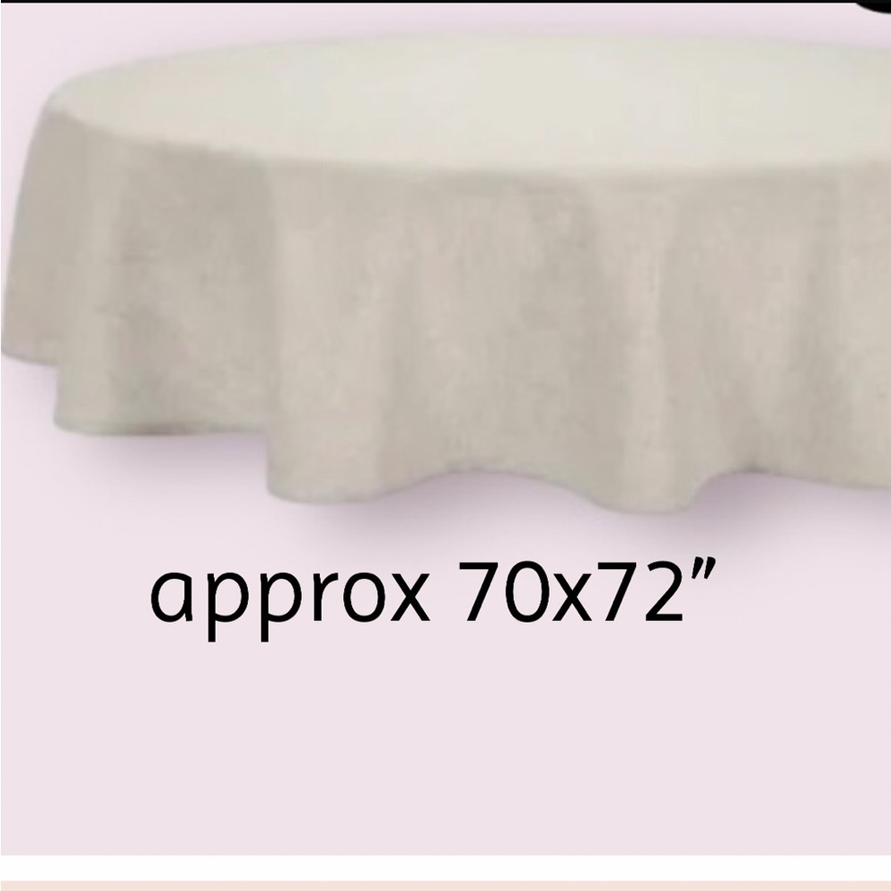 SALE 3️⃣for 1️⃣ Round tablecloth neutral beige like new